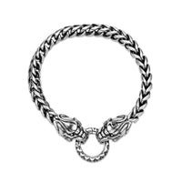 Dragon Head Bracelet in Antique Black Finish Stainless Steel