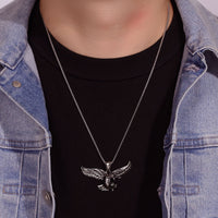 Eagle Wingspan Pendant in Stainless Steel