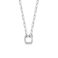 Lab Grown Diamoind Carabiner Paperclip Necklace