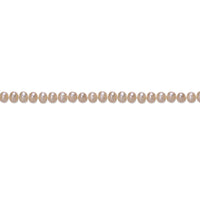 Peach Pearl Necklace with Sterling Silver, 16"