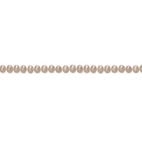 Peach Pearl Necklace with Sterling Silver, 16"