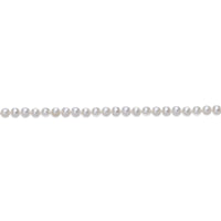 White Pearl Necklace with Sterling Silver, 16"