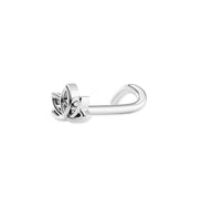 14K Lotus Curved Nose Ring - 20G