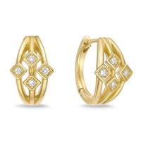 Lab Grown Diamond Cage Huggie Earrings