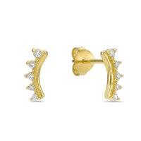 Lab Grown Diamond Spike Climber Earrings