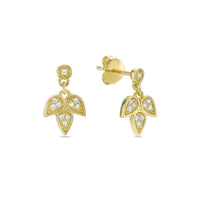Lab Grown Diamond Petal Dangle Earrings