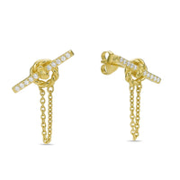 Lab Grown Diamond Toggle Dangle Earrings