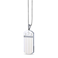 Texas Flag Dog Tag in Steel High Polish Stainless Steel