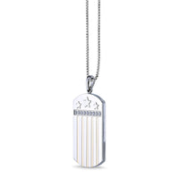 Texas Flag Dog Tag in Steel High Polish Stainless Steel