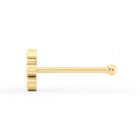 18 G (1.0 mm) Lab Grown Diamond Straight-Stud Nose Ring in 14K Yellow Gold