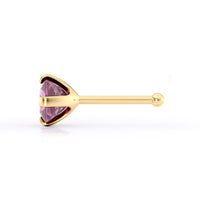 14K Cubic Zirconia Nose Stud - 20G