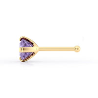 14K Cubic Zirconia Nose Stud - 20G