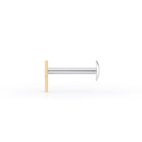 Cross Titanium and 14K Gold Labret - 16G