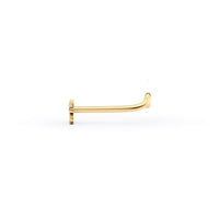 14K Bow Curved Nose Ring - 20G