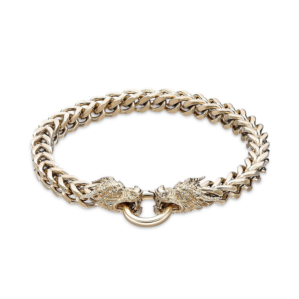 Dragon Head Bracelet in Gold Ion Plated Stainless Steel