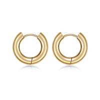 Plain Hoop Earring in Gold Ion Plated Stainless Steel