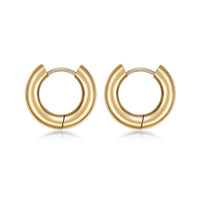 Plain Hoop Earring in Gold Ion Plated Stainless Steel
