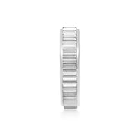 Ridged Hoop Earring in Stainless Steel