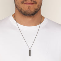 Men's Black Onyx Pendant in Sterling Silver