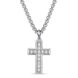 Beveled Edge Pendant in Sterling Silver