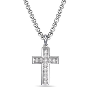 Beveled Edge Pendant in Sterling Silver