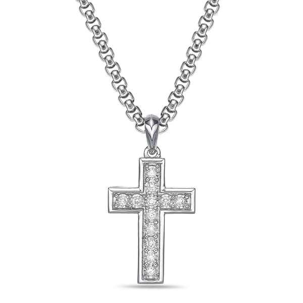 Beveled Edge Pendant in Sterling Silver