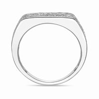 Diagonal Rows Ring in Sterling Silver