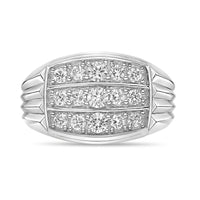 Ribbed Cluster Ring in Sterling Silver