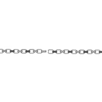 Black Spinel Link Bracelet in Sterling Silver, 9.75"