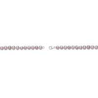 Pink Pearl Necklace with Sterling Silver, 16"