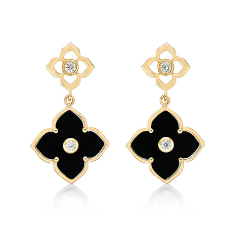 Flora Classic Double Flower Drop Earrings