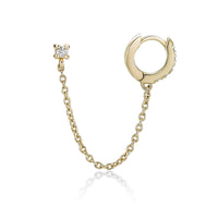 Chain Stud and Huggie Earring