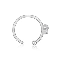 14K Gold Triangle 0.025 Carat Lab Grown Diamond Nose Hoop - 20G