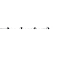 Birthstone Station Bracelet in Sterling Silver