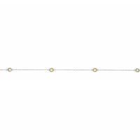 Birthstone Station Necklace in Sterling Silver