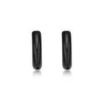 Plain Hoop Earring in Black Ion Plated Stainless Steel