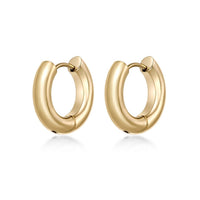 Plain Hoop Earring in Gold Ion Plated Stainless Steel