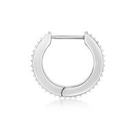 Ridged Hoop Earring in Stainless Steel