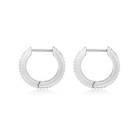 Ridged Hoop Earring in Stainless Steel