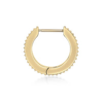 Ridged Hoop Earring in Gold Ion Plated Stainless Steel