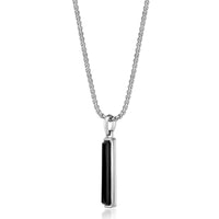 Men's Black Onyx Pendant in Sterling Silver