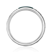 Men's Malachite Woven Band in Sterling Silver