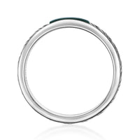 Men's Black Onyx Woven Band in Sterling Silver