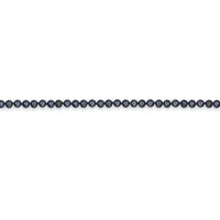 Black Pearl Necklace with Sterling Silver, 16"