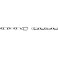 Paperclip Link Black Spinel Bracelet in Sterlin Silver, 8.5"