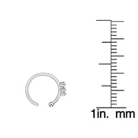 14K Gold Three-Stone 0.025 Carat Lab Grown Diamond Nose Hoop - 20G