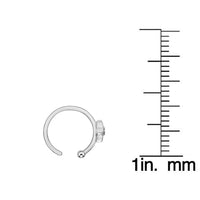 14K Gold Triangle 0.025 Carat Lab Grown Diamond Nose Hoop - 20G