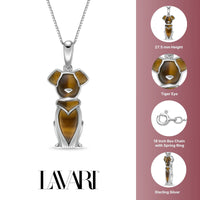 Tiger Eye Dog Pendant