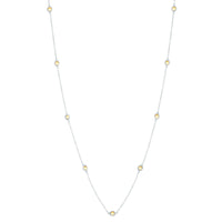 Birthstone Station Necklace in Sterling Silver