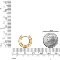 Plain Hoop Earring in Gold Ion Plated Stainless Steel
